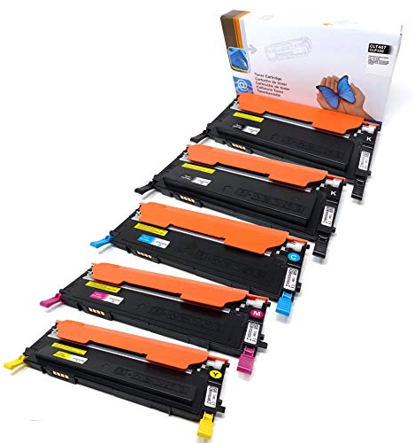 5X Toner kompatibel für Tonerkartusche CLT-4072S K4072S C4072S M4072S Y4072S kompatibel für Samsung CLP-320 CLP-325 CLX-3180 CLX-3185 Drucker (2 Schwarz/1 Cyan/1 Magenta/1 Gelb)
