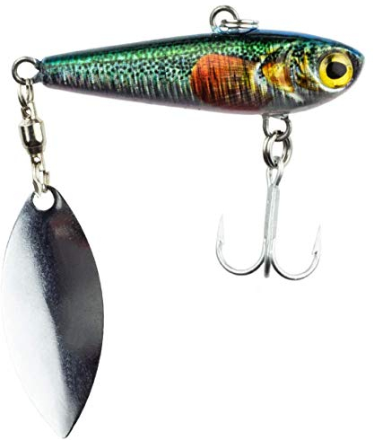 FISHN REALSPINNY Spinnerbait, Jig, Spinnerköder, Gewicht: 20g, Größe: 5,cm, Spinnerblatt: 3,8cm, Kunstköder, zum Spinnfischen auf Raubfische wie Hecht, Barsch, Forelle, Barsch, Zander