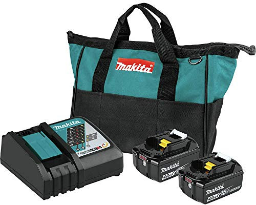 Makita BL1840BDC2 18V LXT Lithium-Ion Battery and Rapid Optimum Charger Starter Pack (4.0Ah)
