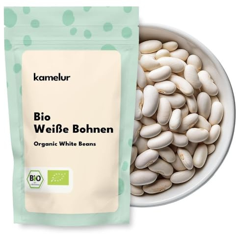Kamelur 1kg BIO weiße Bohnen getrocknet getrocknete Bohnen BIO ohne Zusätze aus kontrolliert biologischem Anbau