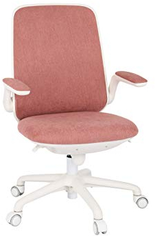 grospol Jugend- und Kinder-Drehstuhl Easy White, max. Belastung bis 150 kg, höhenverstellbar von 4 0 bis 50 cm, verstellbare Lordosenstütze, umklappbare Armlehnen, Wippmechanik bis 17°