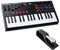 M-Audio Oxygen Pro Mini – 32 Key USB MIDI Keyboard Controller With Beat Pads & SP-2 - Universal Sustain Pedal with Piano Style Action, The Ideal Accessory for MIDI Keyboards