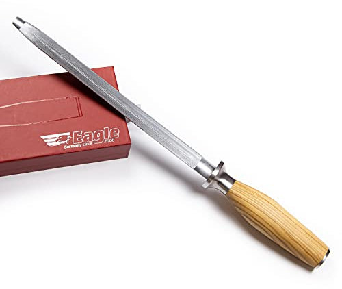 Eagle Professional - Wetzstab 23 cm Klingenlänge - Heftschalen: Olivenholz aus Süditalien