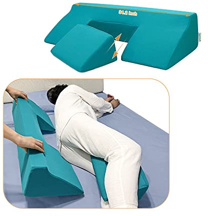 Cuscino a cuneo girevole per piaghe da decubito, posizionamento laterale del corpo, trattamento anti piaghe da decubito, pazienti anziani, cuscino in schiuma per prevenire ulcere da pressione e