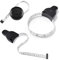 3-teiliges Körpermaßband-Set mit Griff, automatisches Teleskop-Maßband und rundem Maßband, Sicherungsstift und Druckknopf-Rückzug, 152,4 cm, schwarz