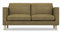 COMFORTLY 2-Sitzer-Sofa-Schonbezug, handgefertigt, kompatibel mit Karlstad-Couch, nur Bezüge (Krone – Olive)