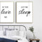 Einfaches Zitat „If You Love Me Let Me Sleep“ Poster und Drucke, schwarz-weiße Worte, Malerei für Schlafzimmer, Heimdekoration, 15,7 Zoll x 19,6 Zoll (40 x 50 cm) x 2, kein Rahmen