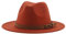 QBQZXAOSOWH Fedora Trilby Fedora-Hüte Für Damen, Herren, Breite Krempe, Feste Damenhüte, Bandgürtel, Klassische Formelle Kleidung, Khaki, Schwarze Hüte, 56-58 cm (Erwachsene), Karamell