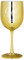 Herz & Heim® Weinkelch hochglänzend mit Gravur aus Kunststoff 460 ml Gold, Gold wert