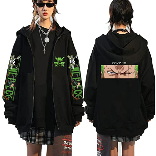One Hoodie Zip Up Fashion Cosplay Hooded Pullover Hoodies Jacket Zipper Sweatshirts Hooded Jacket,005G,L1