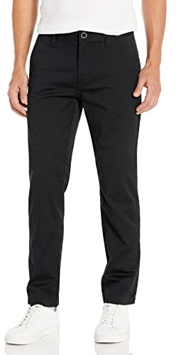 Volcom Frickin Chinohose Modern Fit Stretch Pantalon, Noir 1, 30W / 32L Homme