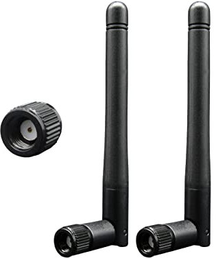 WiFi Antenna 2.4GHz 3dBi RP-SMA Connector (without Pin) for WiFi Bluetooth Gaming WiFi Motherboard, Camera, PCIE Wireless Card, Router, Gateway - Pack of 2