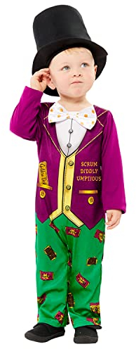 amscan Costume officiel Roald Dahl Willy Wonka pour bébé garçon de 6 à 12 mois