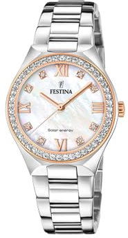 Montre FESTINA pour Femme F20658/1 Petite Boîtier en Acier Inoxydable Gris Bracelet en Acier Inoxydable Gris