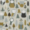 HEKO PANELS Stoff Oxford Wasserdichte Meterware Canvas-Stoff Polyester Stoff Zum Nähen Nähstoffe Möbelstoffe Dekostoffe Wasserabweisend Blickdicht Kinder Eulen Wald 1 Meter 155 x 100 cm