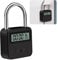 Mizikuu Digitales Zeitschloss, Smart Time Lock Mit LCD-Display, USB Sicherheits-Vorhängeschloss, Heavy Duty Metall Elektronisches Timer für Schlechte Gewohnheiten - 99 Stunden Max Timing, Schwarz