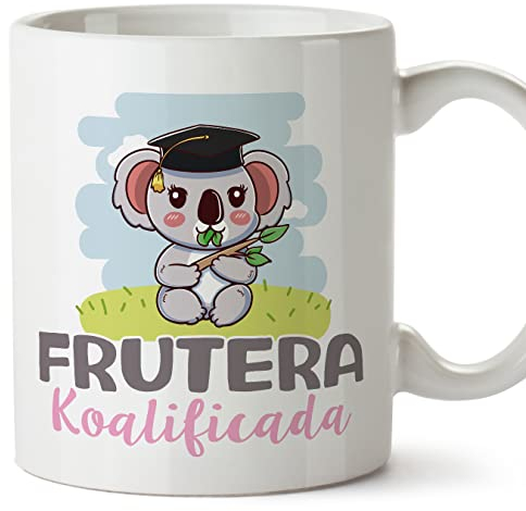 MUGFFINS Tazas para FRUTERA mujer - En Español - Koalificado/koalificada - 11 oz / 330 ml - Regalo original y divertido
