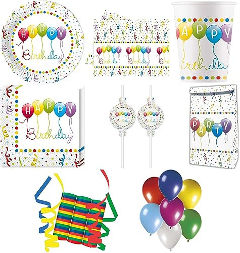 157-tlg. Set Kindergeburtstag Party Feier Fete Deko Motto Happy Birthday Streamers