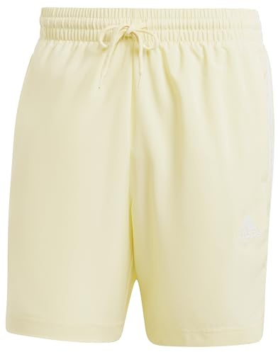 adidas Men's AEROREADY Essentials Chelsea 3-Stripes Shorts, Almost Yellow, XS