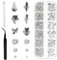 YUXIANLB Nailart Rhinestones, 810 Pcs Nail Crystals Nail Jewels, Flatback Gems Round Crystal Rhinestones Kit with Tweezers Drill Pen, 3D Decorative Clear Nail Gem Stones Charms for Decoration
