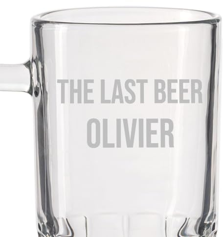 Wanapix | Chope à Bière Personnalisable | Verre Personnalisé avec Nom | Verre Gravé | 500 ml | 100% Personnalisé