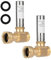(2 Pack) Lidertik Water Hammer Arrestor for Washing Machine and 3/4 Inch Garden Hose, Stainless Steel Chamber and 2 More Washers, Absorb Shock and Reduce Noise LI-XYJSC-BXG-S(2 PCS)