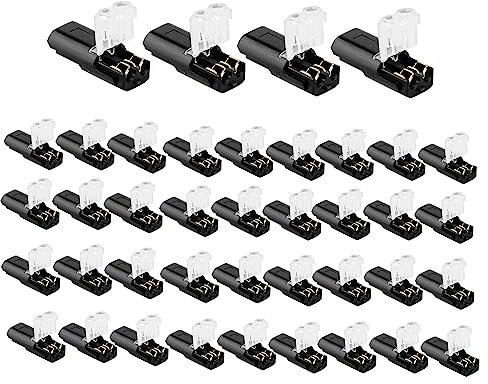 Stytpwra Connettore Plug-In A Doppio Filo con Fibbia di Bloccaggio, Connettori Saldatura, per AWG 20-24 (2 Vie 2 Pin - 40 Pezzi)