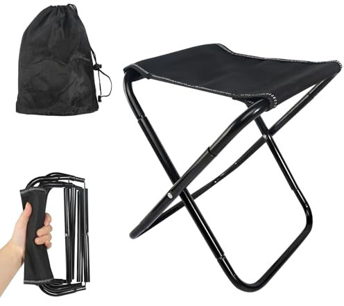 Sgabello Pieghevole da Campeggio Sgabello Pieghevole Portatile Sedia Pieghevole Portatile con Borsa per Il Trasporto Sgabello da Pesca Mini Sedia Pieghevole per Esterni per Campeggio Pesca Viaggi
