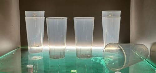 Cup King's Pint Glass x10 Made in England Premium 20oz Robust Plastic Shatterproof Reusable Dishwasher Safe CA Marked Ideal for Venues, BBQ, Social Events, Camping
