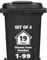 4 x Bin Numbers for Wheelie Bins, 1-99, 15cm ‘Happy House’ Design Dustbin Stickers, Easy Application Stick On Number Stickers - Weatherproof Self Adhesive Vinyl, Black (19)