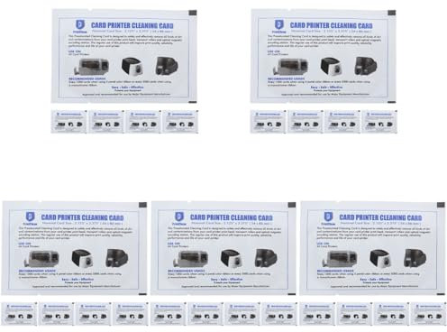 VILLCASE 25pcs Thermal Printer Cleaning Cards, Card Reader Cleaning Cards, Thermal Printer Cleaning Cards for Printheads POS Terminal Cleaning Cards