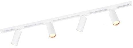 Ledvion - Illuminazione su binario a LED 1M + 4 faretti su binario (Bianca, dimmerabile, attacco GU10)