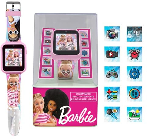 CARTOON Montre interactive Barbie smartwatch pour filles filles multifonction rechargeable avec USB