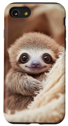Niedliches Baby Faultier Dschungel Tier Natur Tiere Lustig Hülle für iPhone SE (2020) / 7 / 8