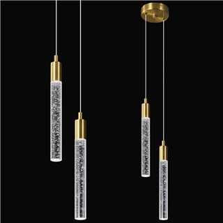 ZPBSJ Moderna lámpara colgante de isla de cocina LED Oro mini lámpara colgante mesita de noche dorada pequeña (2 luces)