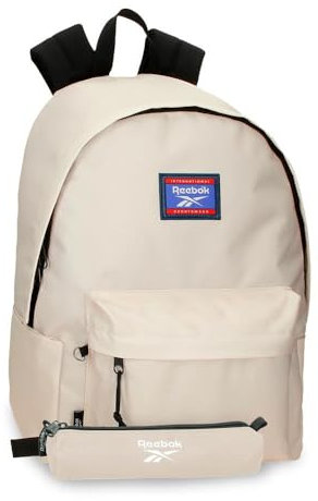 Reebok Brooklyn Colors Mochila Escolar Beige 31,5x45x15 cms Poliéster 21,26L by Joumma Bags