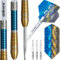 Unicorn Darts Set Duo Phase 6 | Gary 'The Flying Scotsman' Anderson | 90% Tungsten Barrels with Two-Tone Blue & Golden Titanium Coatings | Durable Ultrafly Flights | Steel Tip Volute Points | 25 g