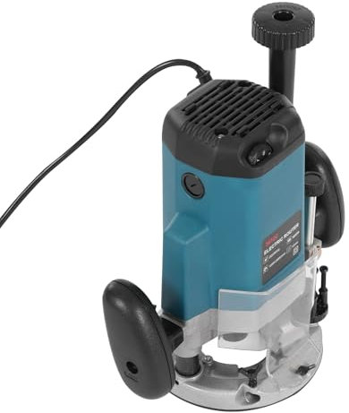 2200W Oberfräse Holzverkleidungsfräser Elektrischer Handschneider Palm Router Trimmführungen Holzbearbeitungswerkzeuge verstellbare Elektrisches Router-Kit mit 15 Bits Trimmer Router Werkzeug 6 variab