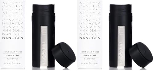 Nanogen Hair Fibres, 30 g, Dark Brown (Pack of 2)