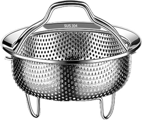 Stainless Steel Steamer Basket - Vegetable Steamer Basket, Rice Cooker For Instant Cooker With Handle, Multifunctional Pressure CookerAccessories, FoodBasket Insert For Cooking Pot