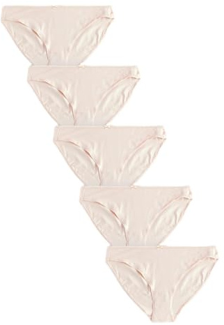 NEXT Damen Slips mit hohem Baumwollanteil und hohem Beinausschnitt, 5er-Pack