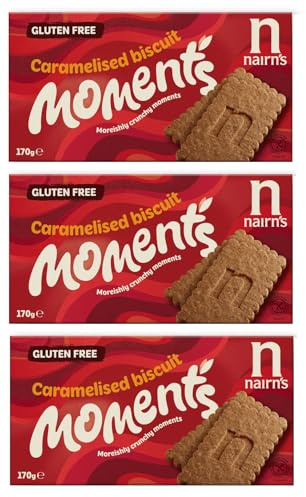 Nairn's Gluten Free Caramelised Biscuit Moments 170g (Pack of 3)