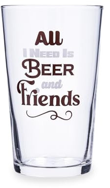 Luminarc Lot de 6 verres à bière, 50 cl, avec phrase décorative, passent au lave-vaisselle