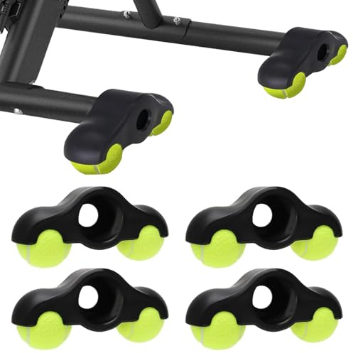 Chingcoo Rocker Plate Feet, Indoor Cycling Snap Rocker Feet Adapter mit Tennisbällen, Tragbarer Wippplatten-Fahrradtrainer, Indoor Cycling Tennisbälle Fußadapter für Rollentrainer