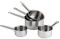 BAUMALU - Lot de 5 Casseroles Ligne Professionnelle - Acier Inoxydable Haut de Gamme - Bord Verseur - Tous Feux dont Induction - Triple Fond Diffuseur - Ø12 à 20cm