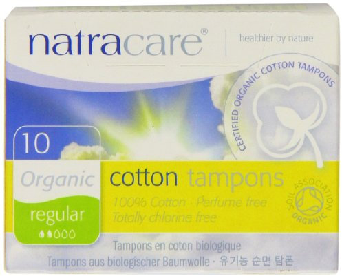 Natracare Organic Non-Applicator Tampons Regular x 10