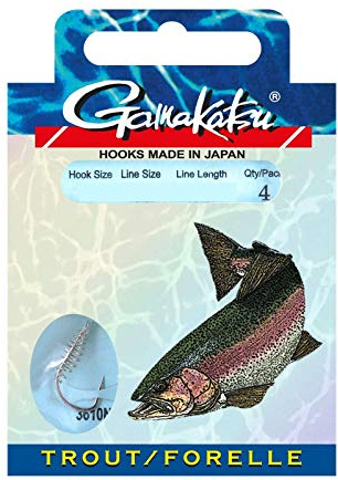 Gamakatsu BKD-3610N Trout Spiral 60CM Gr. 8 Zielfischhaken