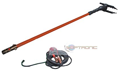 United Trade Raccogli Olive abbacchiatore Elettrico Potenza 140w voltaggio 12v con Asta allungabile Fino 3 mt Cavo 10mt Montato con Asta 15mt United Trade + Doppio Pettine in Omaggio