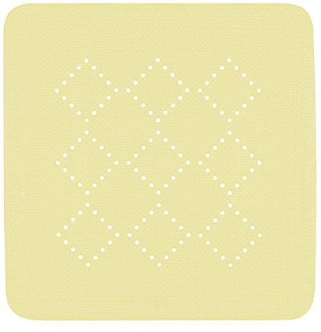 Spirella Duschmatte Badematte Duscheinlage antibakteriell rutschfest mit Saugnäpfen - Alaska Hellgelb - ca. 55 x 55 cm