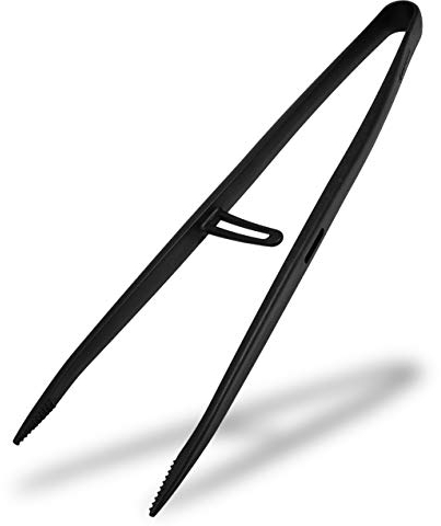 Seki Japan Heat Resistant Locking Nylon Kitchen Chopstick Tongs, Long Grip, Dishwasher Safe